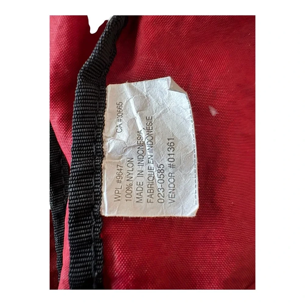 Eddie‎ Bauer Red Nylon Cinch Drawstring Backpack Bag Since 1920 Logo Lightweight